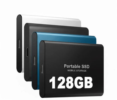External SSD 128GB USB-C 520 MB/s Shockproof Aluminum