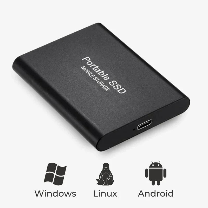 External SSD 128GB USB-C 520 MB/s Shockproof Aluminum