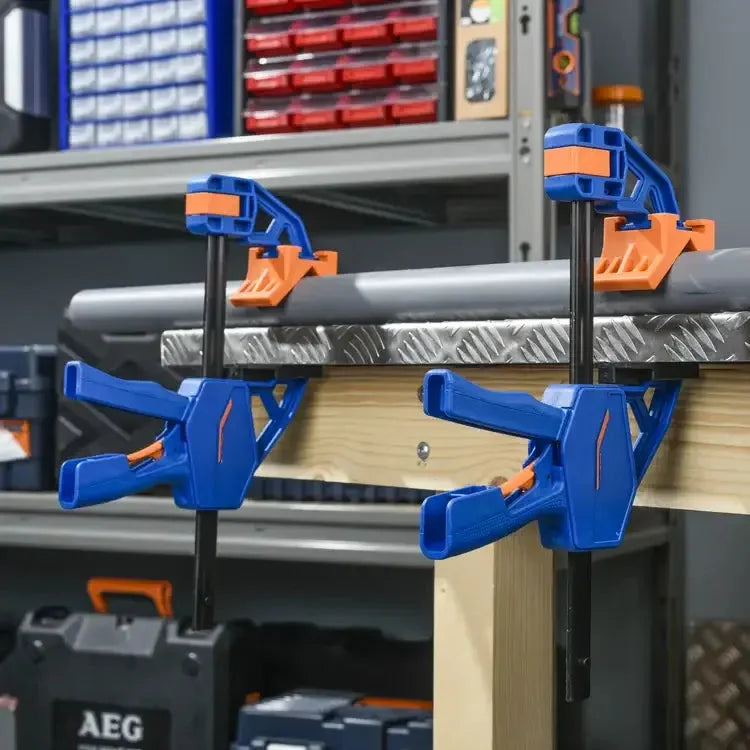 F-Clamp One-Hand Operation & Right-Angle Support Set of 2