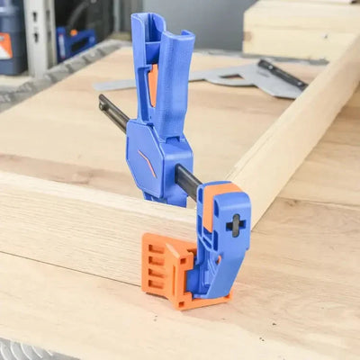 F-Clamp One-Hand Operation & Right-Angle Support Set of 2