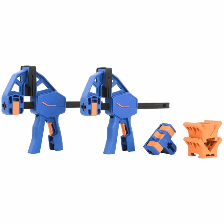 F-Clamp One-Hand Operation & Right-Angle Support Set of 2