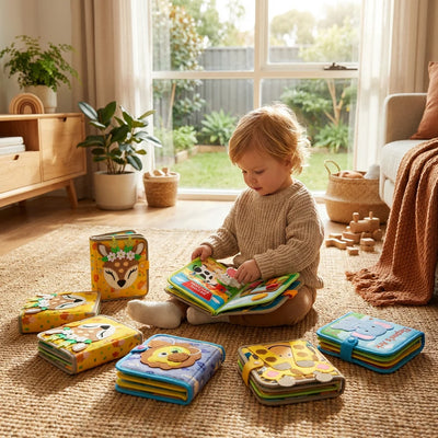 Fabric Activity Book Multi-Texture Sensory Movable Pieces