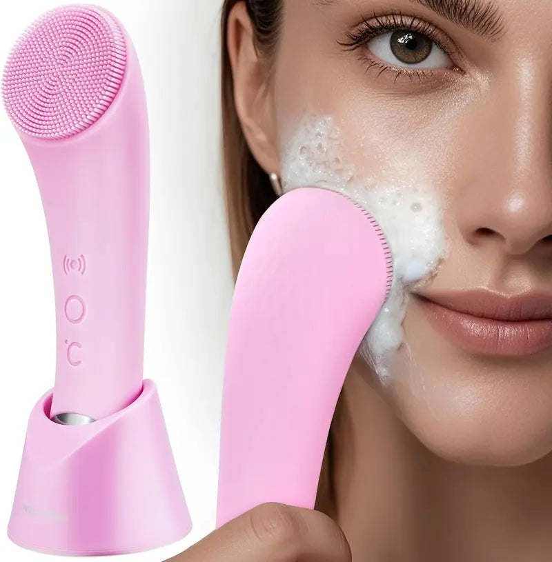 Facial Cleansing Brush Heated Tip & Silicone Bristles