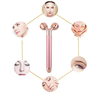 Facial Roller 360 Degree Rotation Adjustable Speed Aluminum Handle