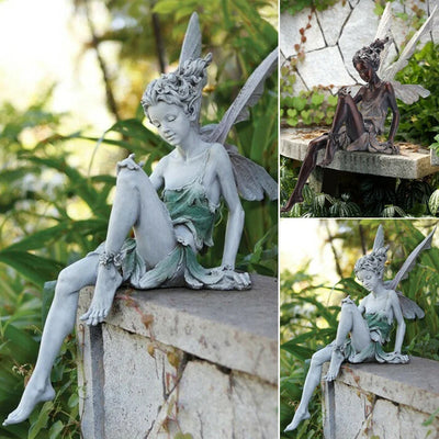 Fairy Garden Statue Weatherproof & UV-Resistant Resin 9 Inch