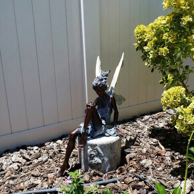 Fairy Garden Statue Weatherproof & UV-Resistant Resin 9 Inch