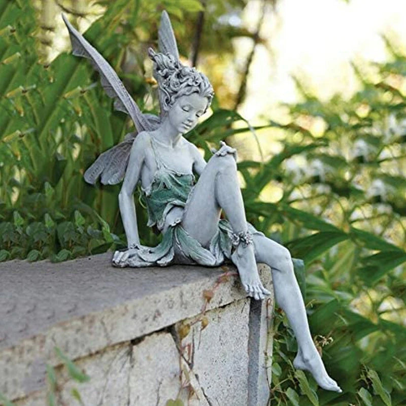Fairy Garden Statue Weatherproof & UV-Resistant Resin 9 Inch