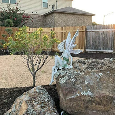 Fairy Garden Statue Weatherproof & UV-Resistant Resin 9 Inch