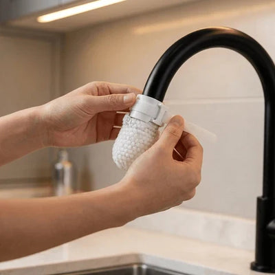 Faucet Filter Splash-Free Soft Stream Tool-Free Clip-On