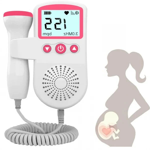 Fetal Heart Rate Monitor Backlit Display & Built-In Speaker