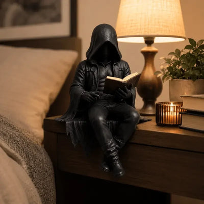 Figurine Hooded Reader Gothic Resin