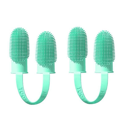 Finger Toothbrush Dual-Finger Design Over 800 Bristles