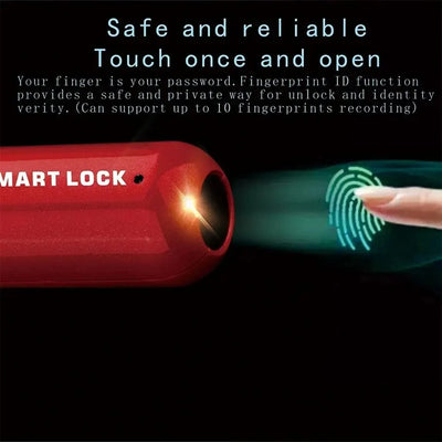 Fingerprint Padlock Keyless 0.2s Unlock Zinc Alloy