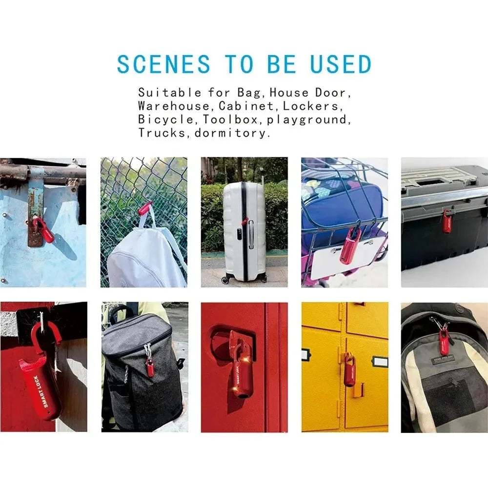 Fingerprint Padlock Keyless 0.2s Unlock Zinc Alloy