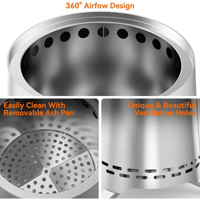 Fire Pit Smokeless Stainless Steel Portable