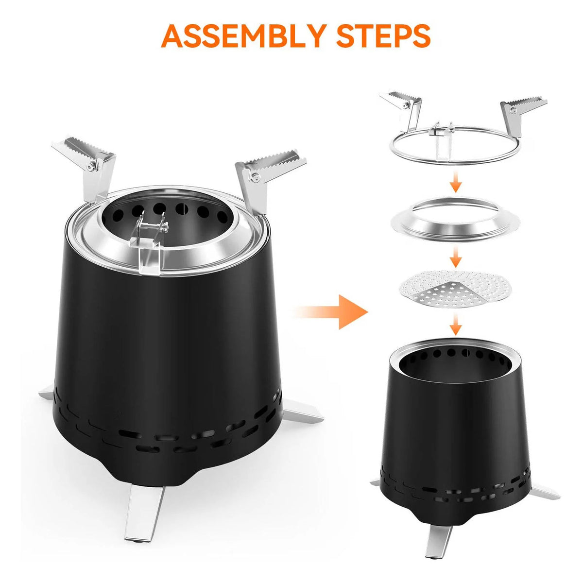 Fire Pit Smokeless Stainless Steel Portable