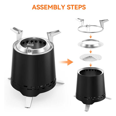 Fire Pit Smokeless Stainless Steel Portable