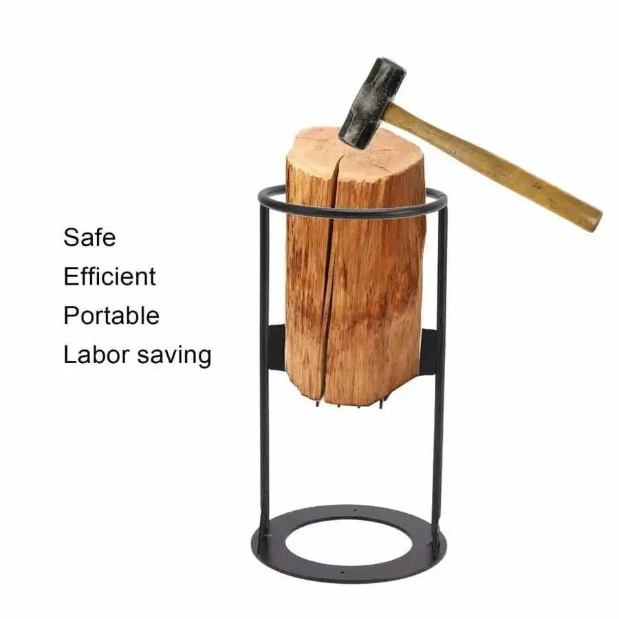 Firewood Splitter Cast Iron Fixed Wedge Reinforced Wide Base