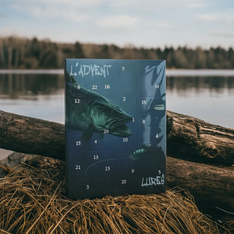 Fishing Advent Calendar 24 Lures Metal Case Numbered Compartments