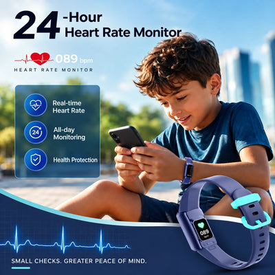 Fitness Tracker Color Touchscreen Heart Rate & Step Counter