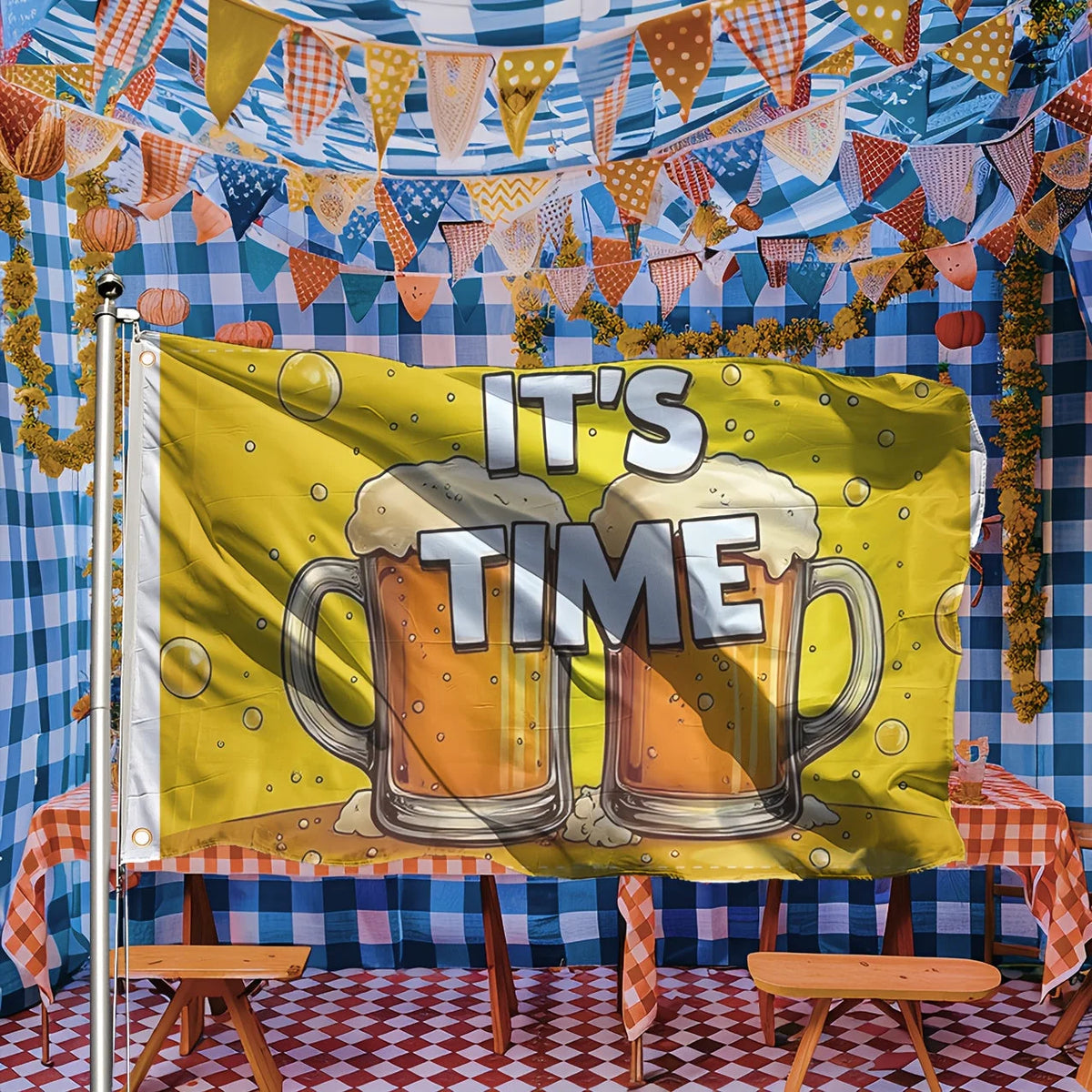 Flag Oktoberfest Beer Mug Motif Weatherproof Polyester