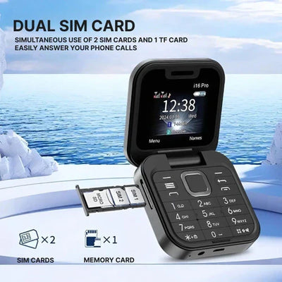 Flip Phone Dual SIM Foldable Design Long Battery Life