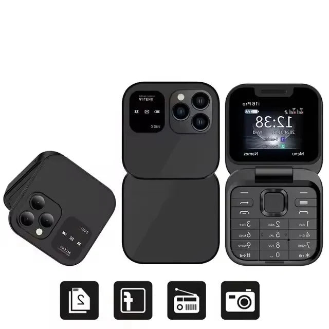 Flip Phone Large Display Dual SIM Long Battery Life