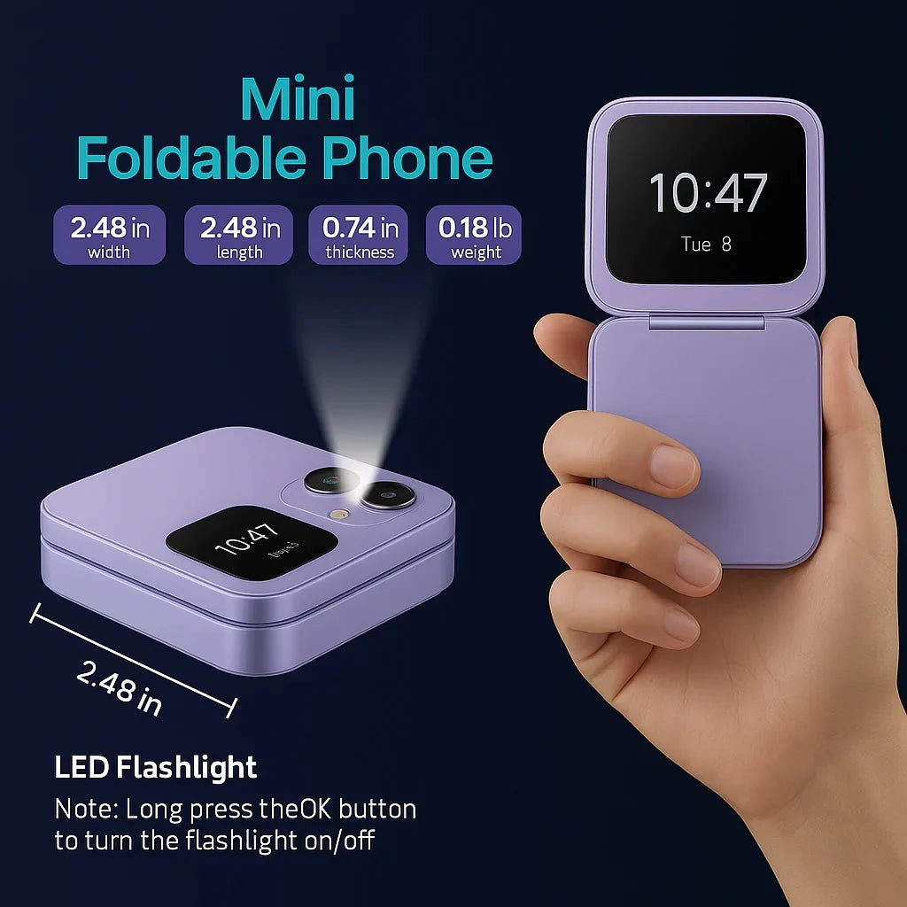 Flip Phone Large Display Dual SIM Long Battery Life