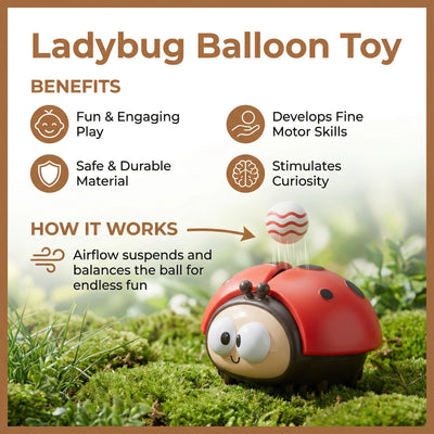 Floating Balloon Toy Ladybug Battery-Powered One-Button
