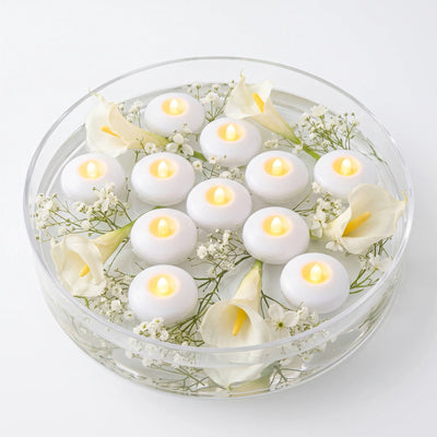 Floating LED Tea Candles Water-Activated Set of 12