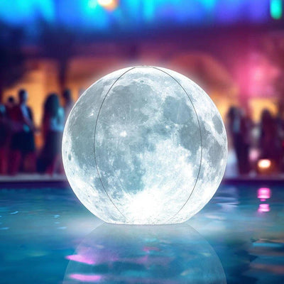 Floating Pool Light 14 Inch Full Moon Solar-Powered