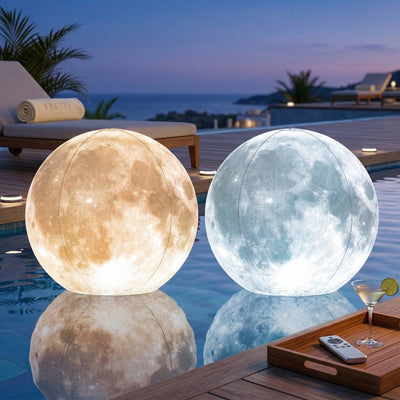 Floating Pool Light 14 Inch Full Moon Solar-Powered