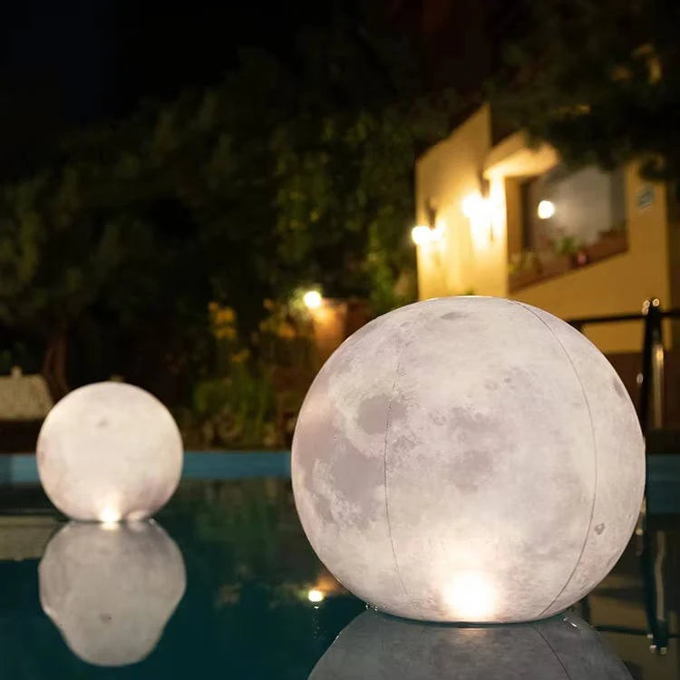 Floating Pool Light 14 Inch Full Moon Solar-Powered