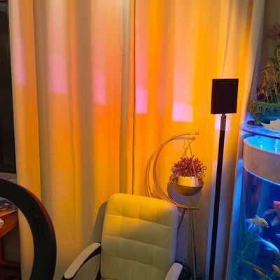 Floor Lamp Halo Projector Adjustable Color Temperature Anodized Aluminum