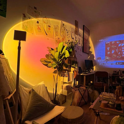 Floor Lamp LED Halo Projector 3 Color Temps