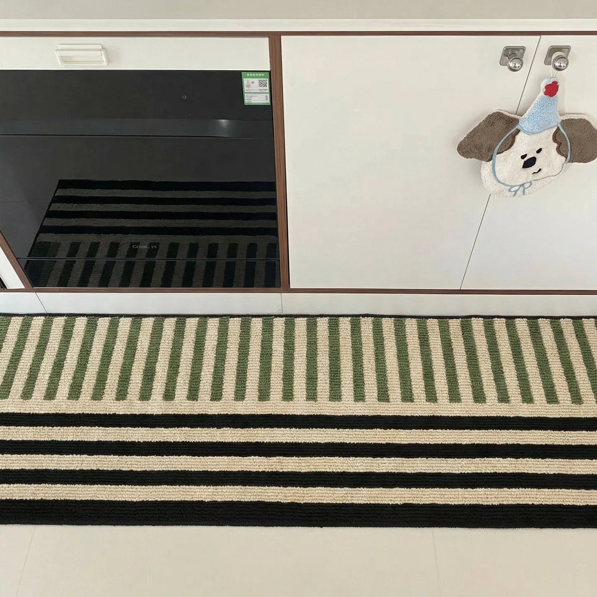 Floor Mat Cushioned Striped Non-Slip