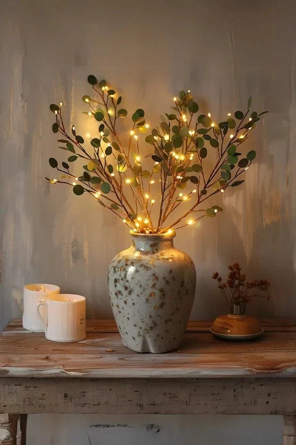 Floral Branch Lights Battery-Powered LED Set of 3