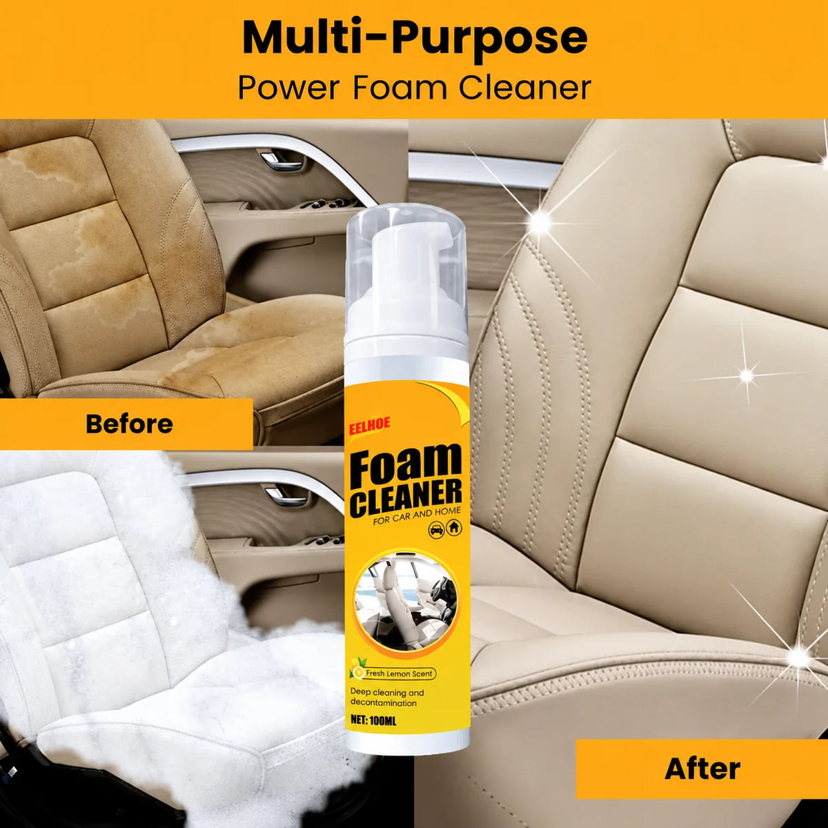 Foam Cleaner Spray Expanding Water-Based Multi-Surface