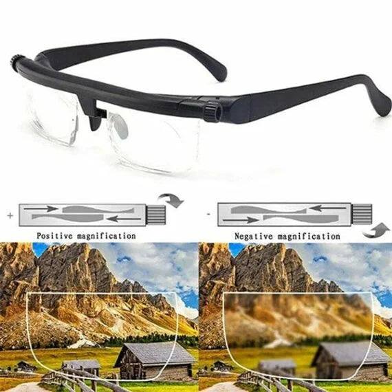 Focus Glasses Independent Lens Dials Lightweight Frame
