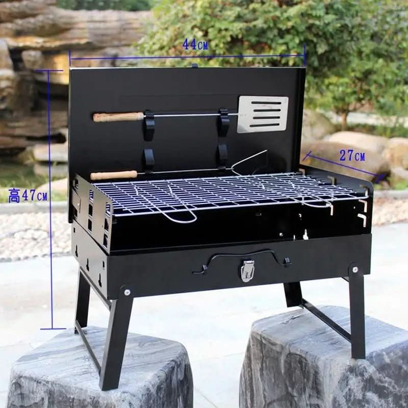 Foldable Grill Suitcase Style Stainless Steel Grate