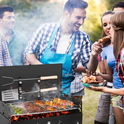 Foldable Grill Suitcase Style Stainless Steel Grate