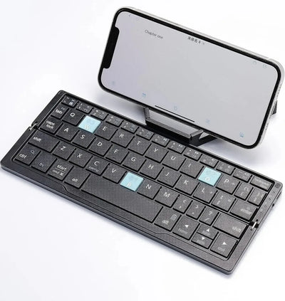 Foldable Keyboard Bluetooth Magnetic Stand Rechargeable Battery