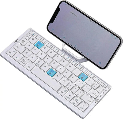 Foldable Keyboard Bluetooth Magnetic Stand Rechargeable Battery