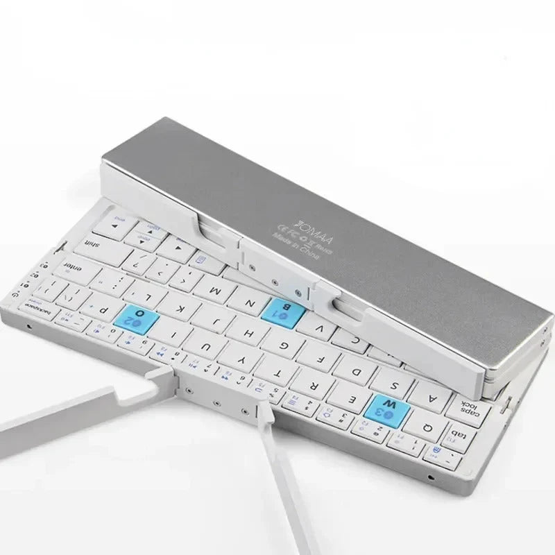 Folding Keyboard Wireless 4.0 3-Device Memory Rotating Stands