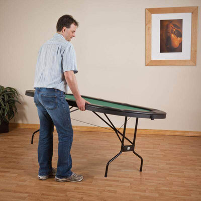 Folding Poker Table Casino-Grade Felt Reinforced Metal Legs
