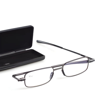 Folding Reading Glasses Stainless Steel Frame Slim & Pocketable