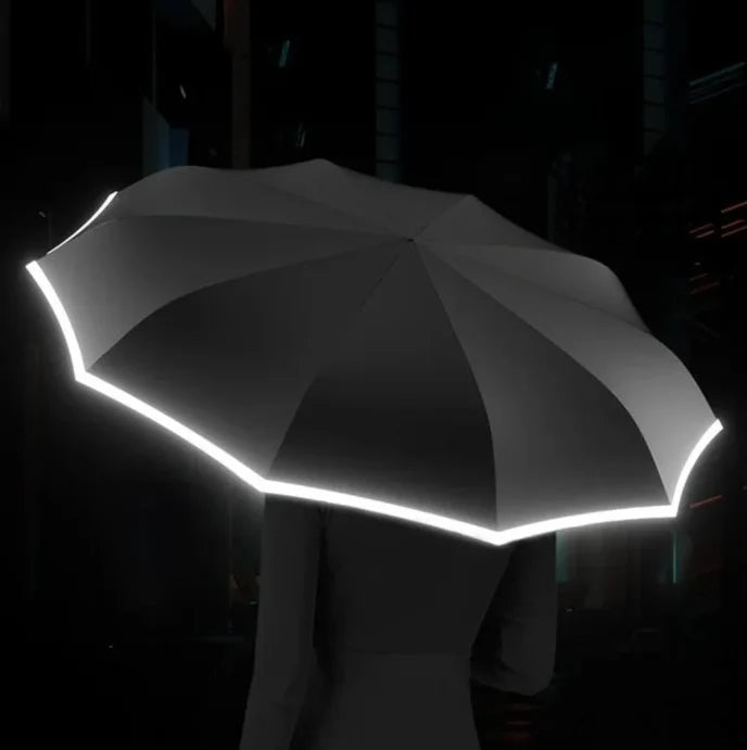 Folding Umbrella Automatic Open & Close Wind-Resistant Reflective Trim