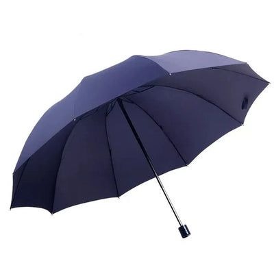Folding Umbrella Extra-Large Canopy Wind-Resistant Frame & Compact Fold