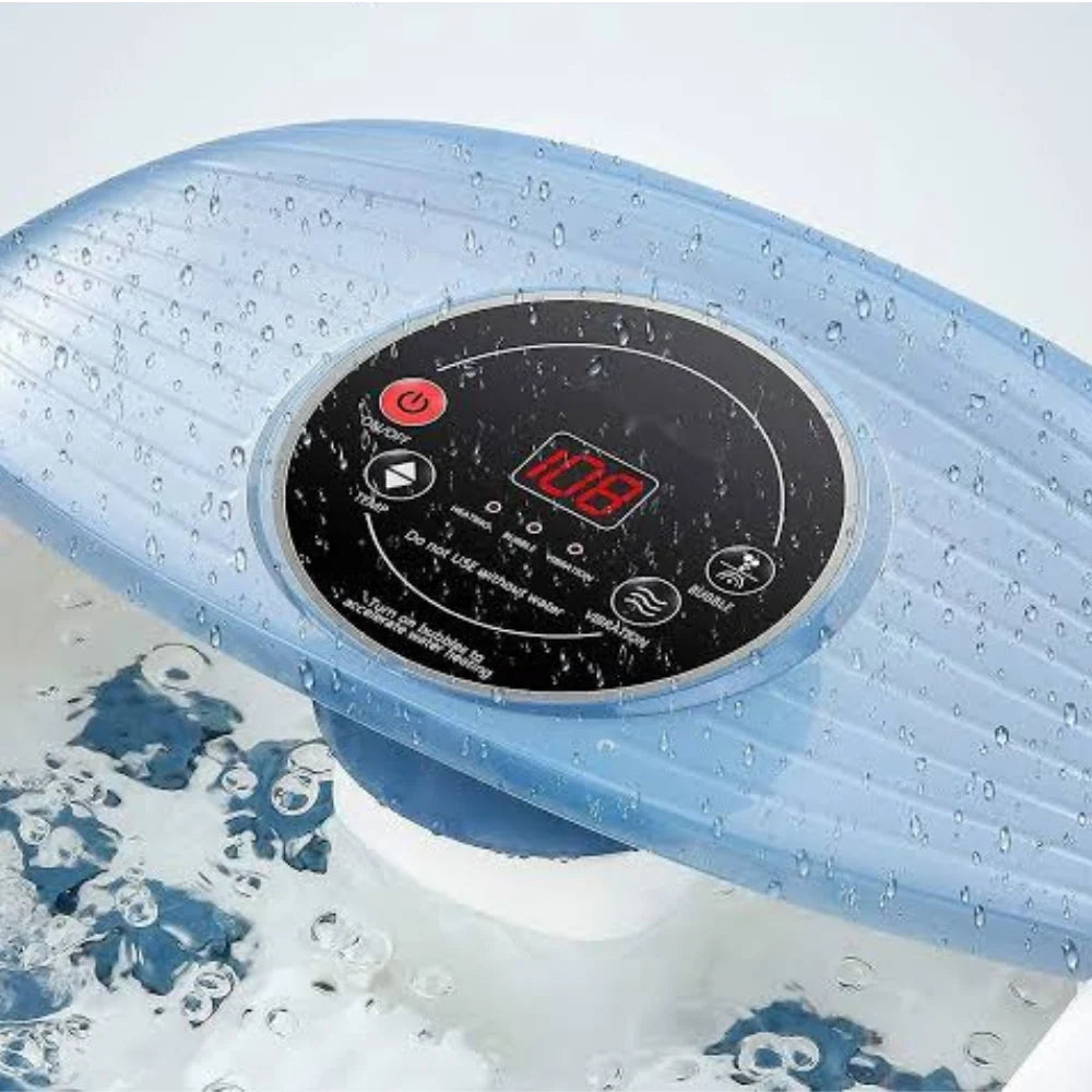 Foot Bath Temp-Controlled Heating Bubble Jets & Massage Rollers