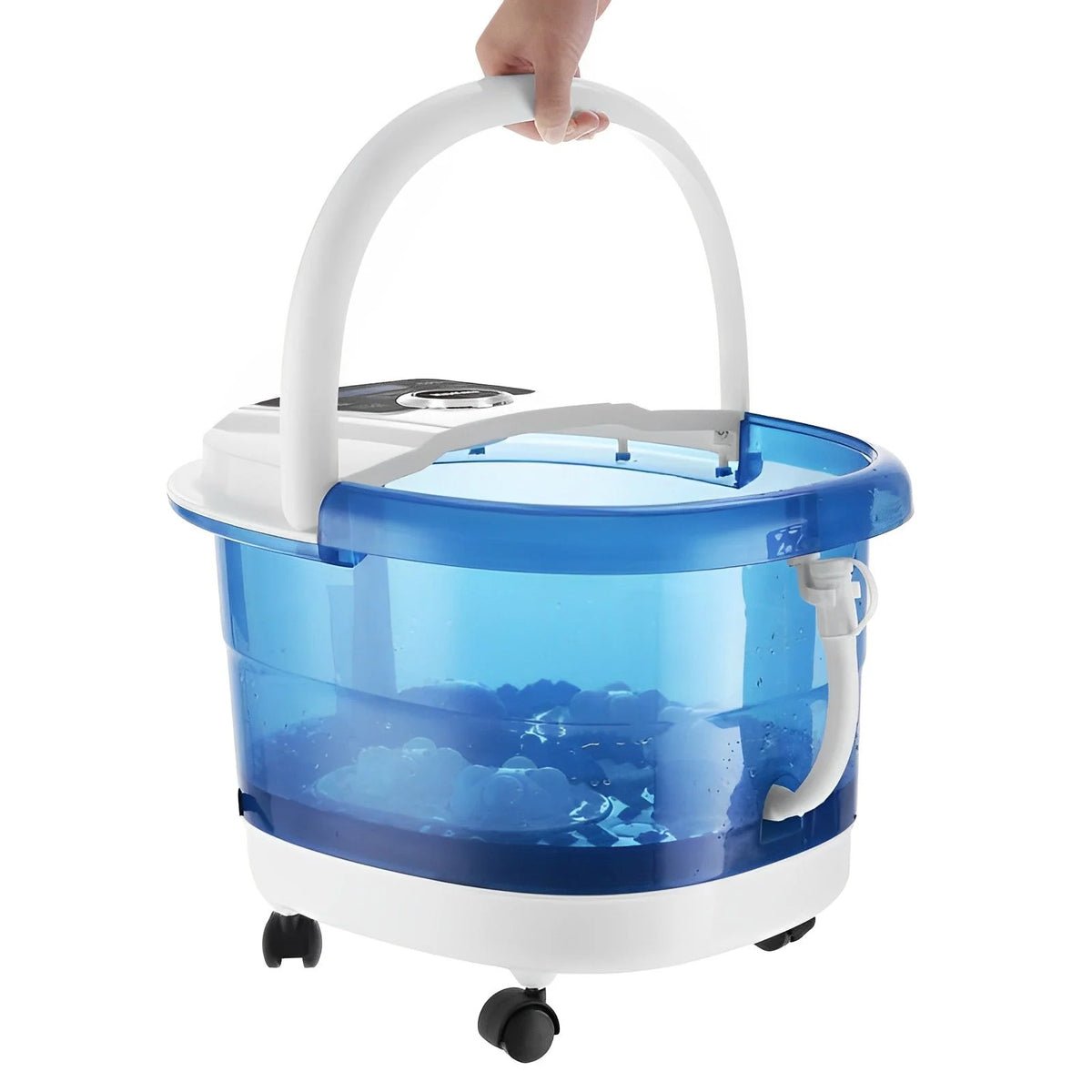 Foot Spa Massager Rotating Rollers & Bubbles Adjustable Heat